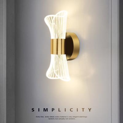 Lampe de mur acrylique de LED, éclairage d'intérieur décoratif pour le salon de chambre à coucher
