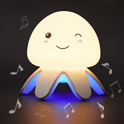 Les méduses de silicone colorent le cadeau changeant de lumière de nuit d'humeur de musique de minuterie pour des enfants