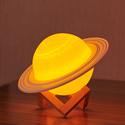 Éclairage de lampe de lune de 16 couleurs LED, lumière rechargeable de nuit d'USB de l'impression 3D