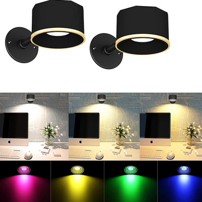 RVB lisant la lampe de chevet rechargeable, lumière magnétique sans fil de mur avec l'extérieur